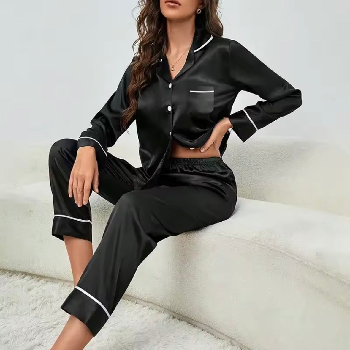 Luxury Satin Pajama Set – Soft & Elegant